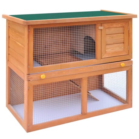 Vidaxl Kaninchenstall - Holz 90 x 45 x 80 cm mit Tür