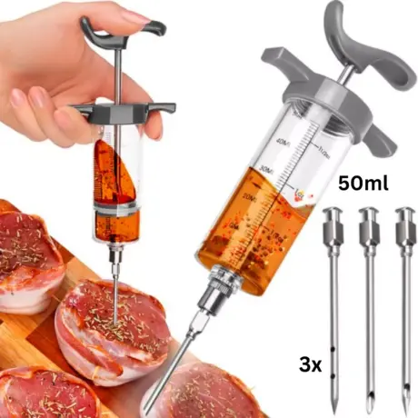 Fleischspritze - BBQ Marinierspritze Edelstahl 30 ml