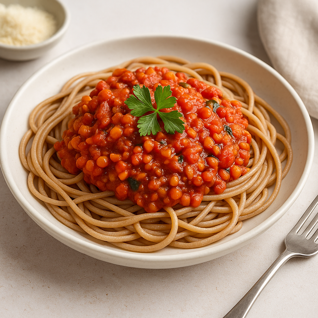 Vegane Linsen-Bolognese