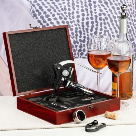 Geschenk zum 80. Geburtstag Männer 10-tlg. Weinzubehör-Set in Geschenkbox