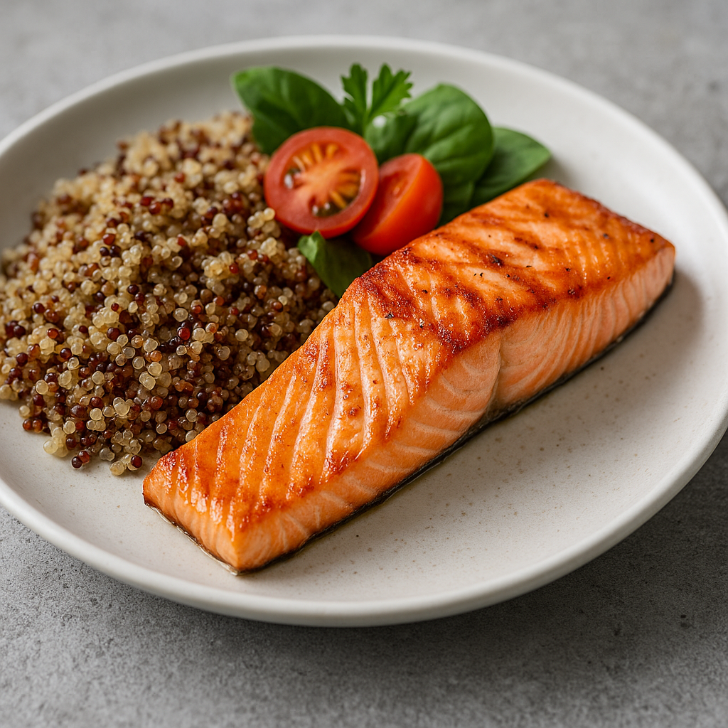 Lachsfilet mit Quinoa