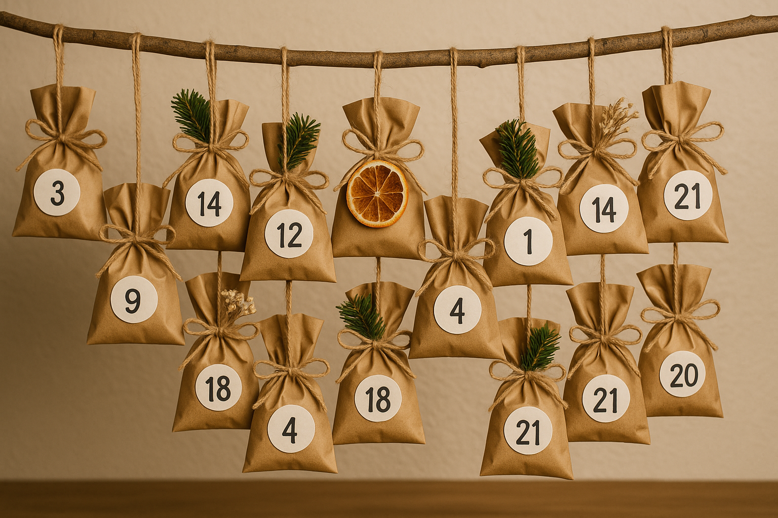 Nachhaltiger Adventskalender basteln