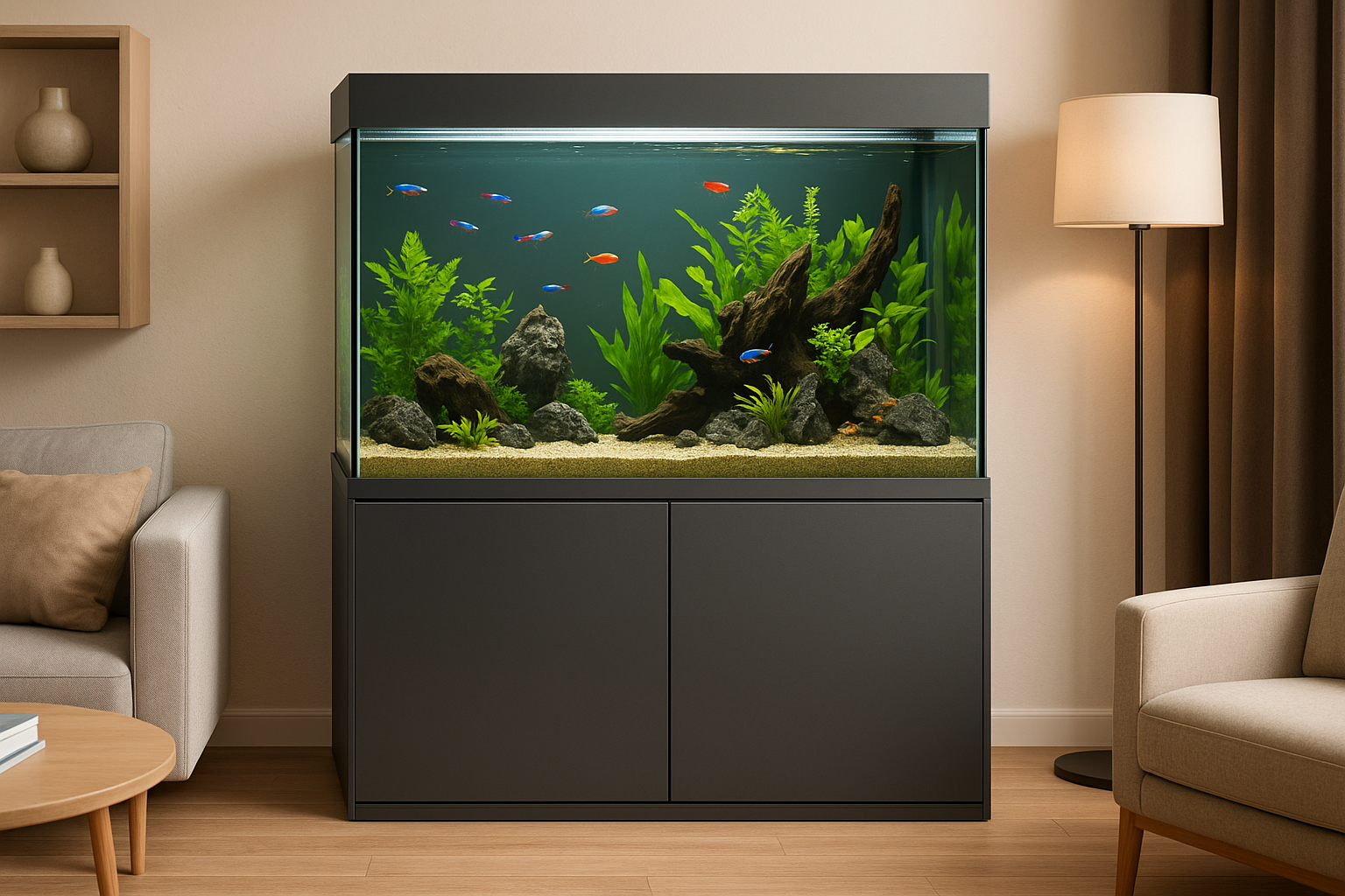 Aquarium Unterschrank modern mit Stauraum