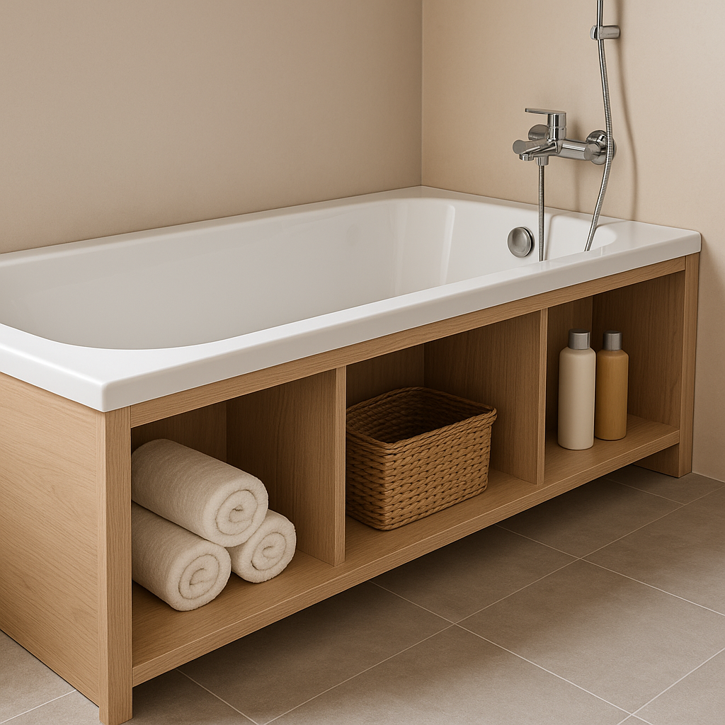 Badewanne Stauraum Unterbau