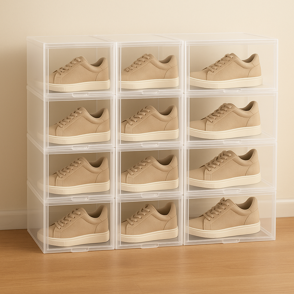 Stapelbare Schuhboxen