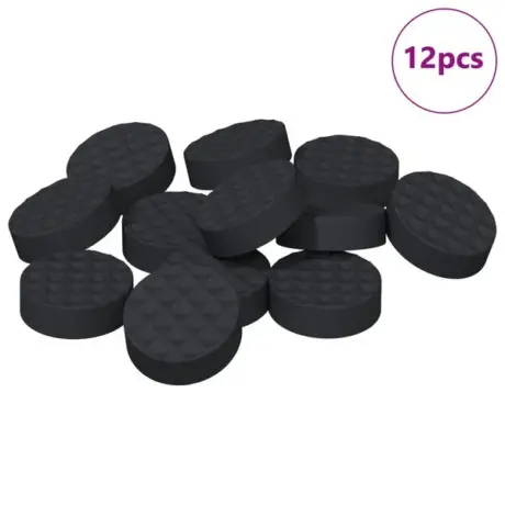 vidaXL Möbelgleiter 12 pcs Schwarz Ø 14 x 4 mm EVA